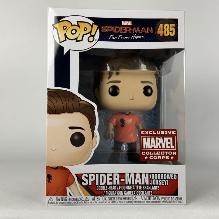 peter parker borrowed jersey funko pop